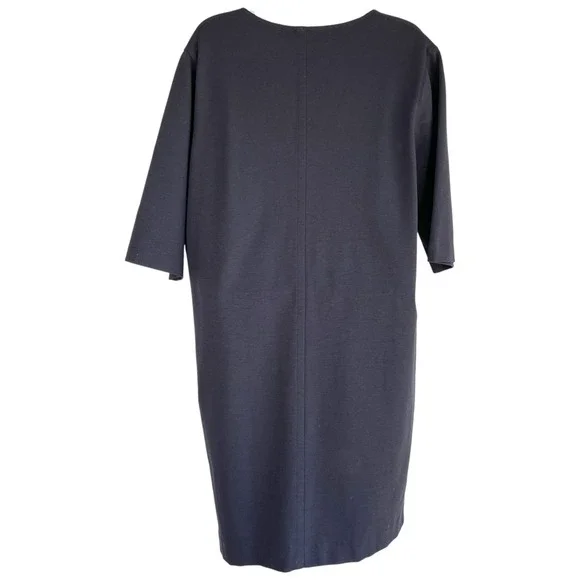 The Row Short V-Neck Shift Dress Pockets Size L Versatile Little Black Dress - Picture 5 of 6